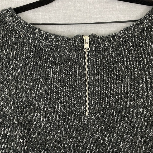 Vero Moda Tango Sweater Pull Over Sz Small Grey Loose Knit Stretchy Zipper Back - Picture 3 of 9